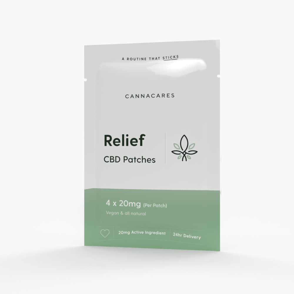 Cannacares 4 x 20mg Relief CBD 'Trial Patches' (1pk)