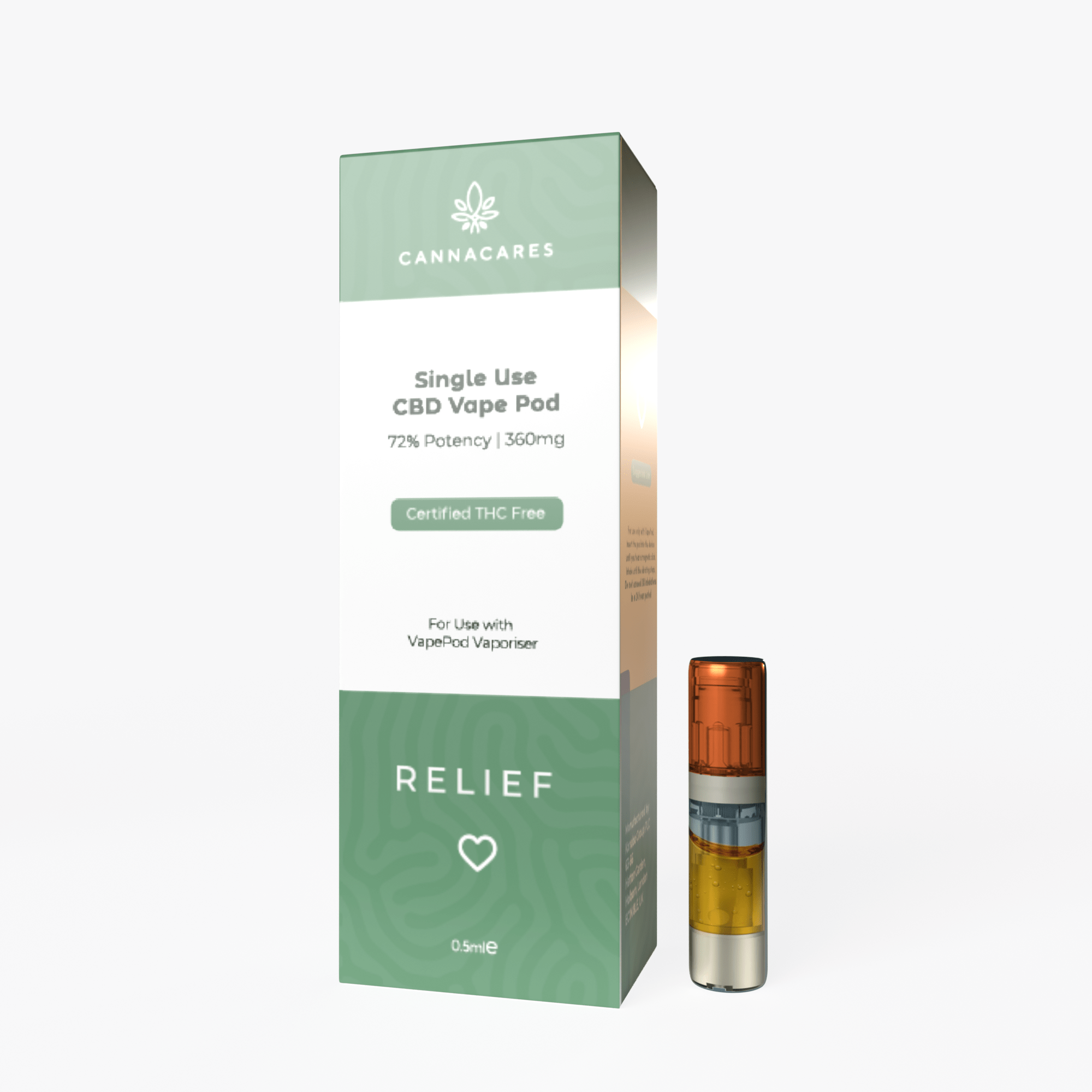 Cannacares Vapes Relief CBD Vape Cartridge (360mg)